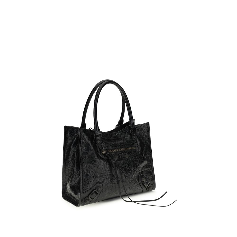 Balenciaga Schwarze Lammleder Schultertasche Ovis Aries Aries-2