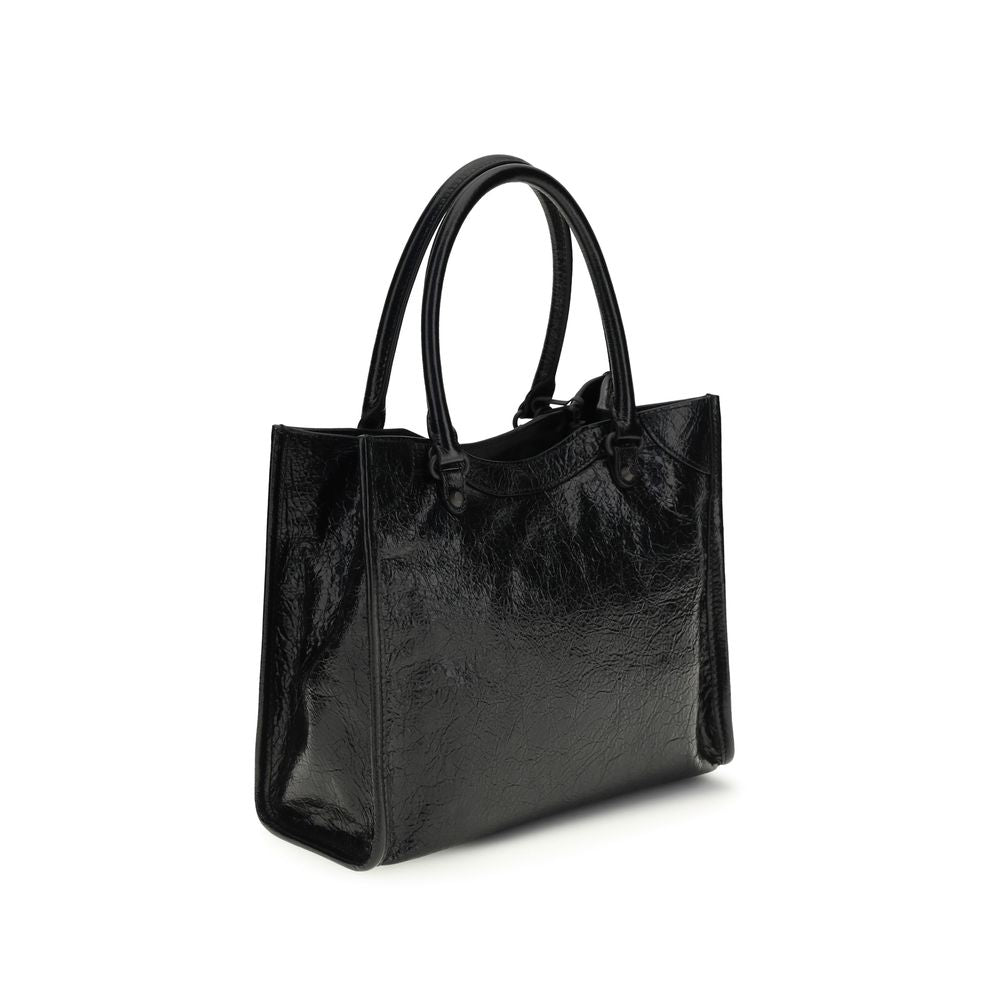 Balenciaga Schwarze Lammleder Schultertasche Ovis Aries Aries-3