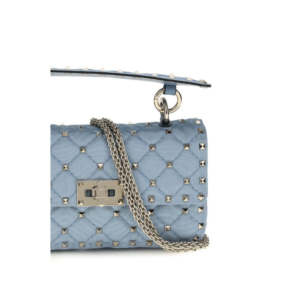 Valentino Garavani Blaue Schultertasche aus Viskose-4