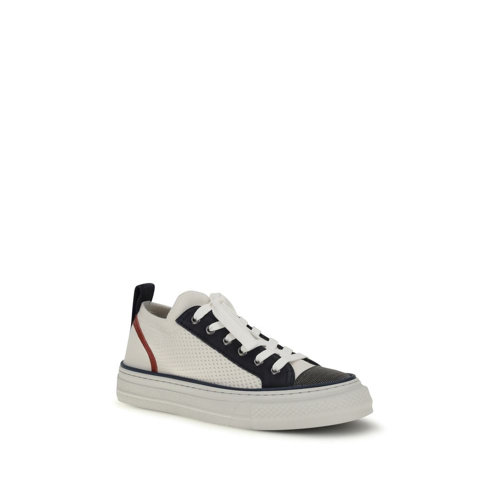 Brunello Cucinelli Mehrfarbige Low-Top-Sneaker aus Baumwolle-2