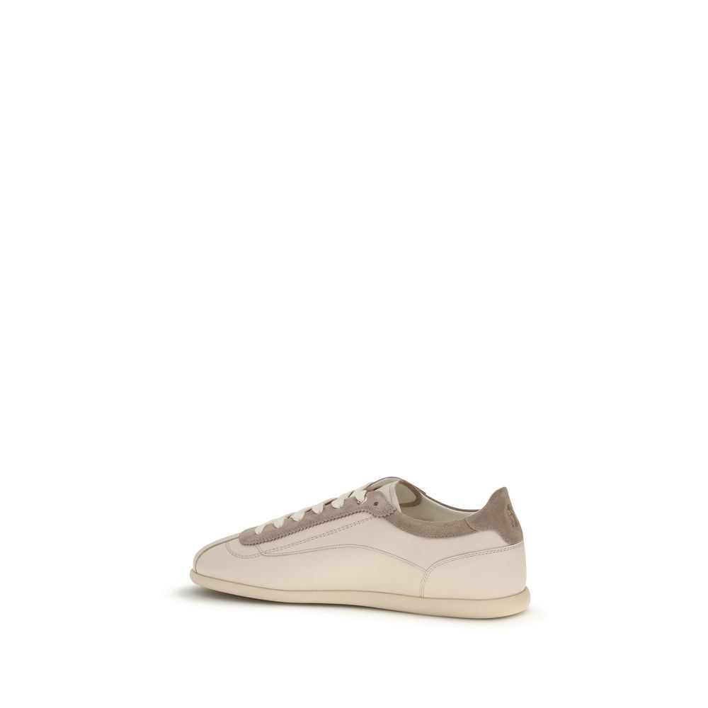 Brunello Cucinelli Beige Leather Low Top Sneakers-3