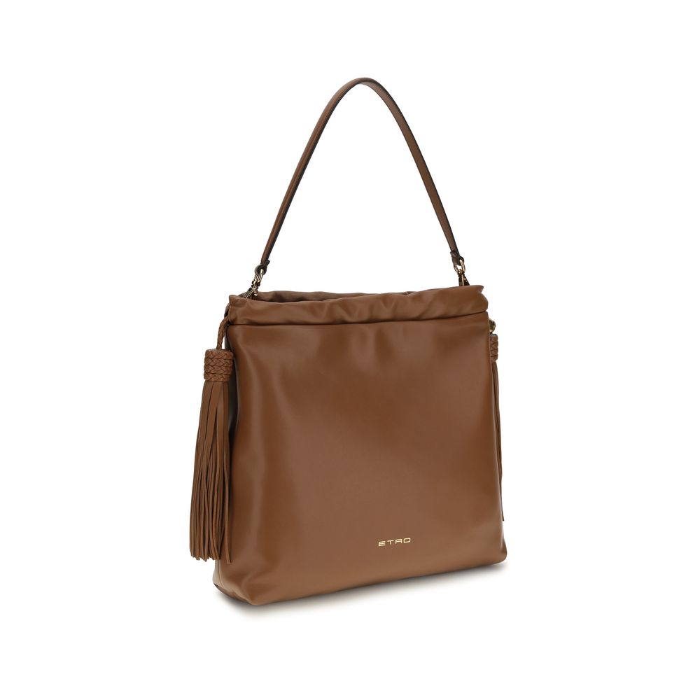 Etro Braune Lammleder Schultertasche Ovis Aries Aries-2