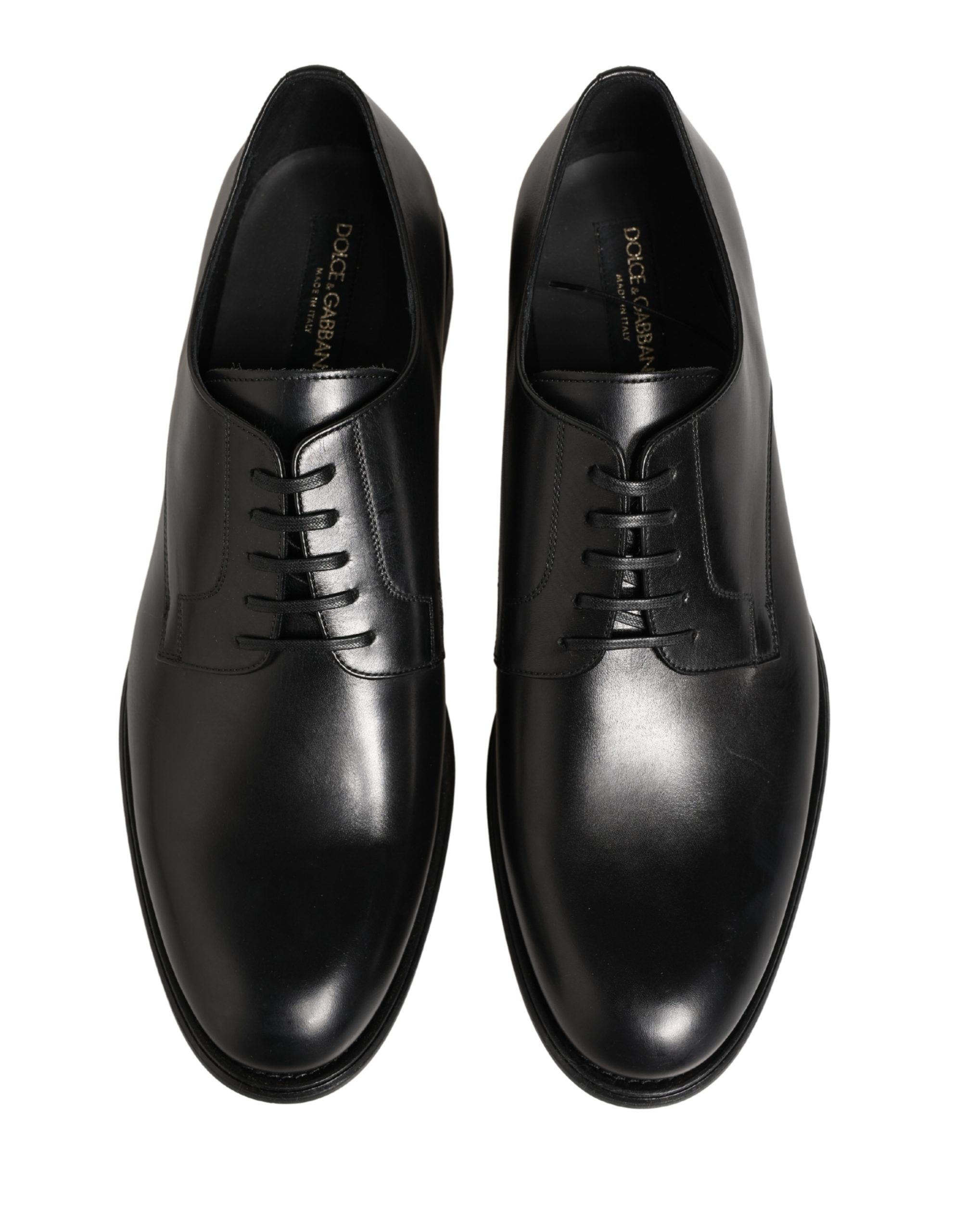 Dolce & Gabbana Men's Black Calfskin Derby Shoes-3
