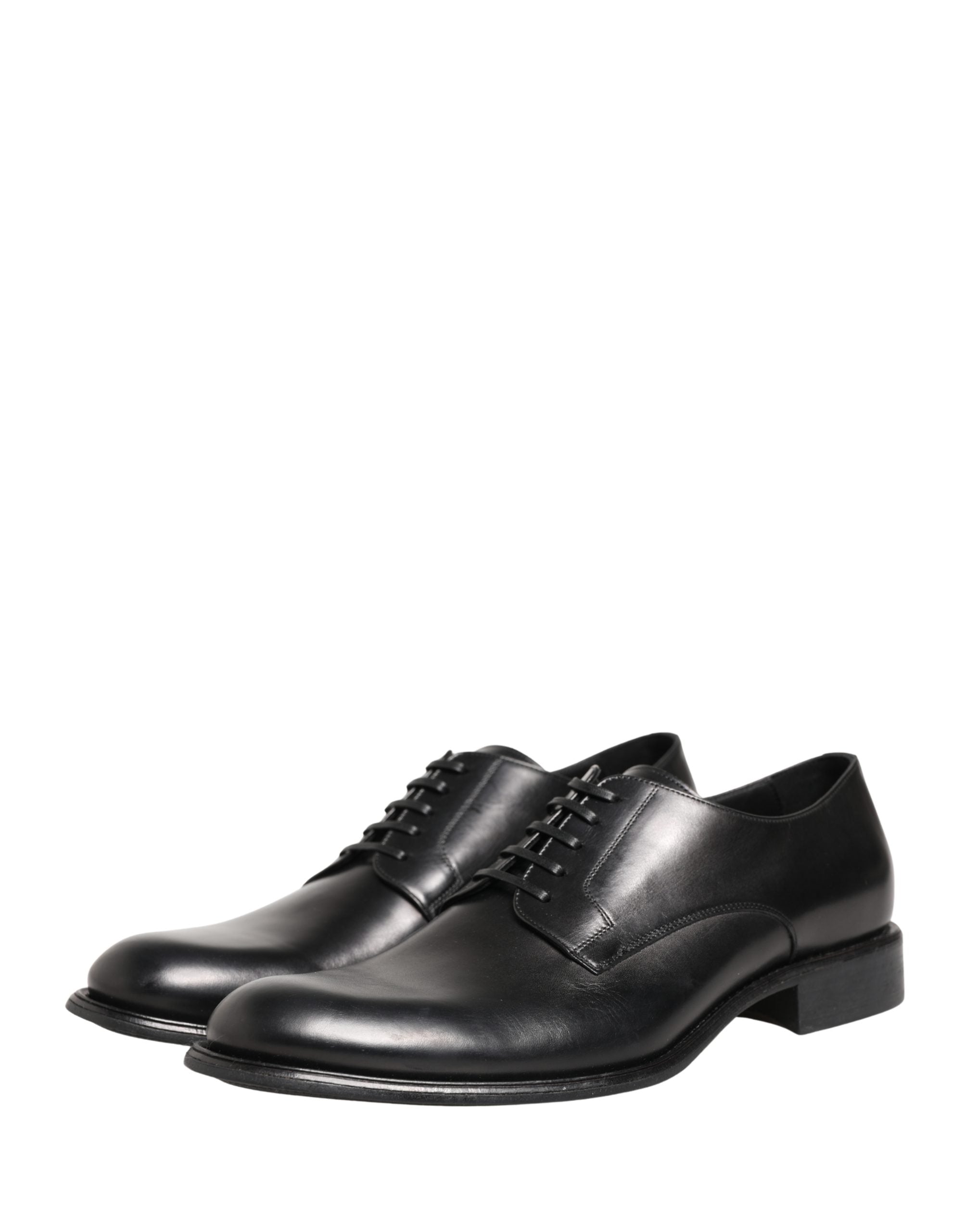 Dolce & Gabbana Men's Black Calfskin Derby Shoes-4