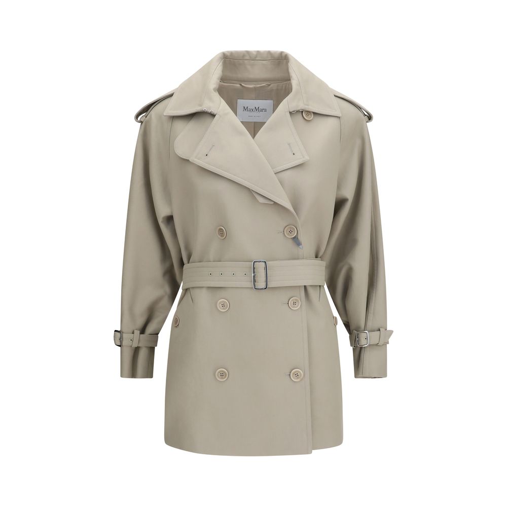 Max Mara Beige Cotton Trench Coat-1