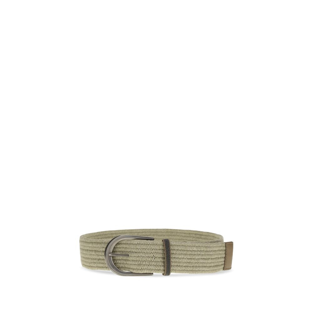 Brunello Cucinelli Beiger Leinen-Gürtel Regular-2