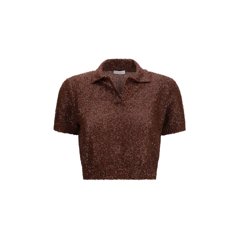 Brunello Cucinelli Bordeaux Linen Pattern Shirt-1