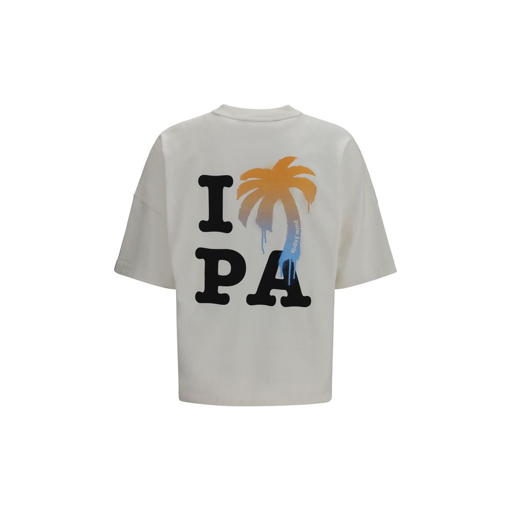 Palm Angels Weißes Baumwoll-T-Shirt-2