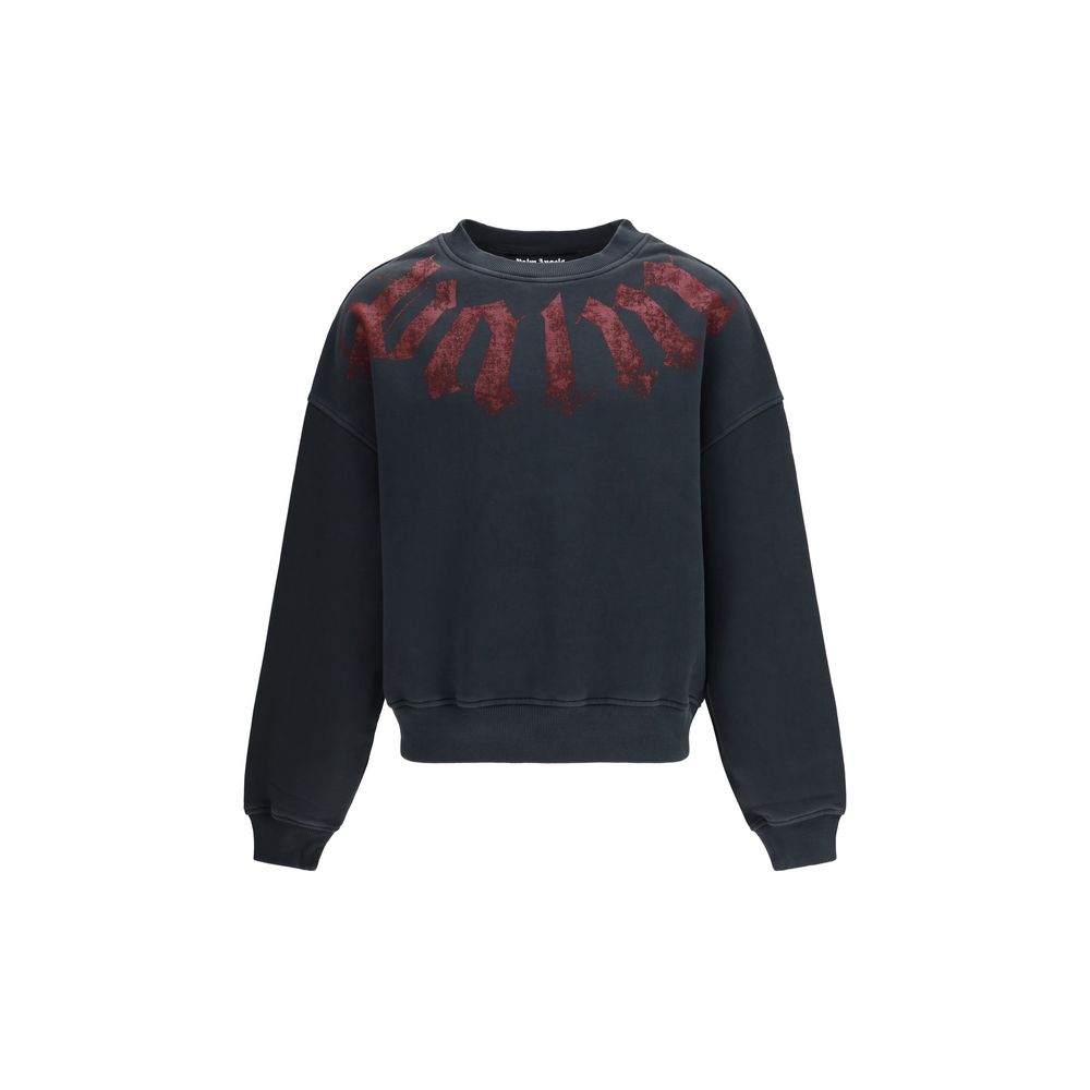 Palm Angels Schwarzer Baumwoll-Sweatshirt-1