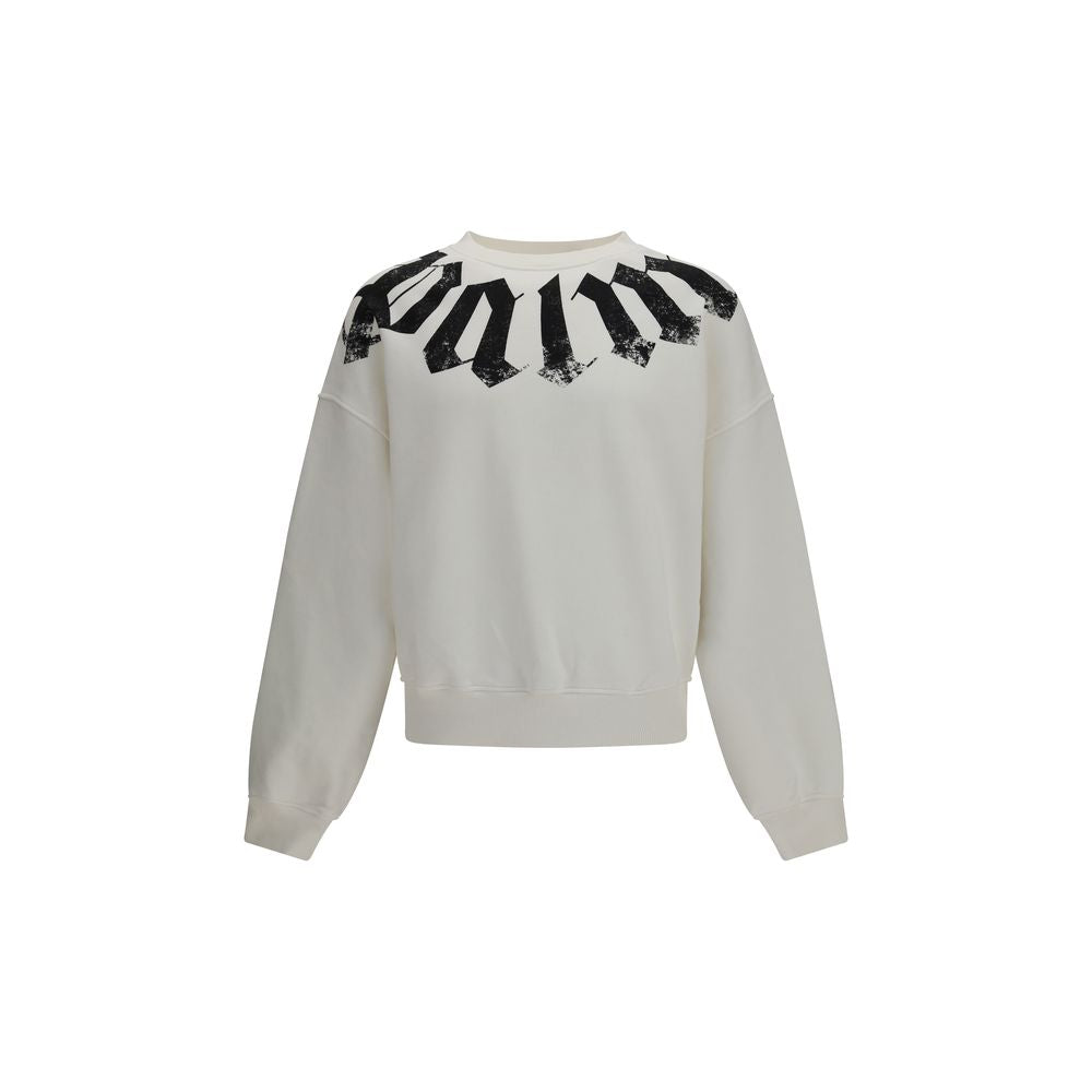 Palm Angels Weißes Baumwoll-Sweatshirt-1