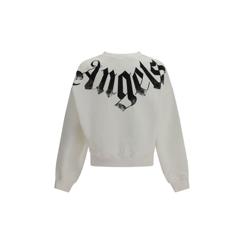 Palm Angels Weißes Baumwoll-Sweatshirt-2