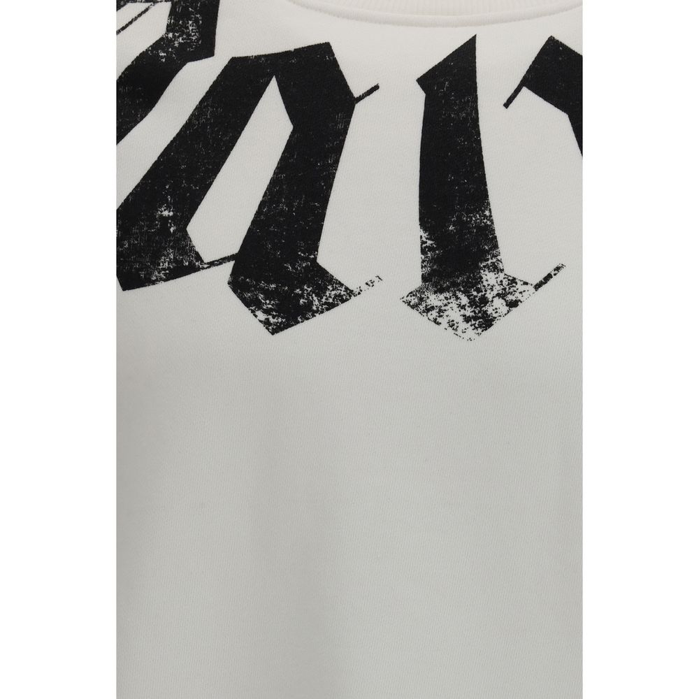 Palm Angels Weißes Baumwoll-Sweatshirt-3