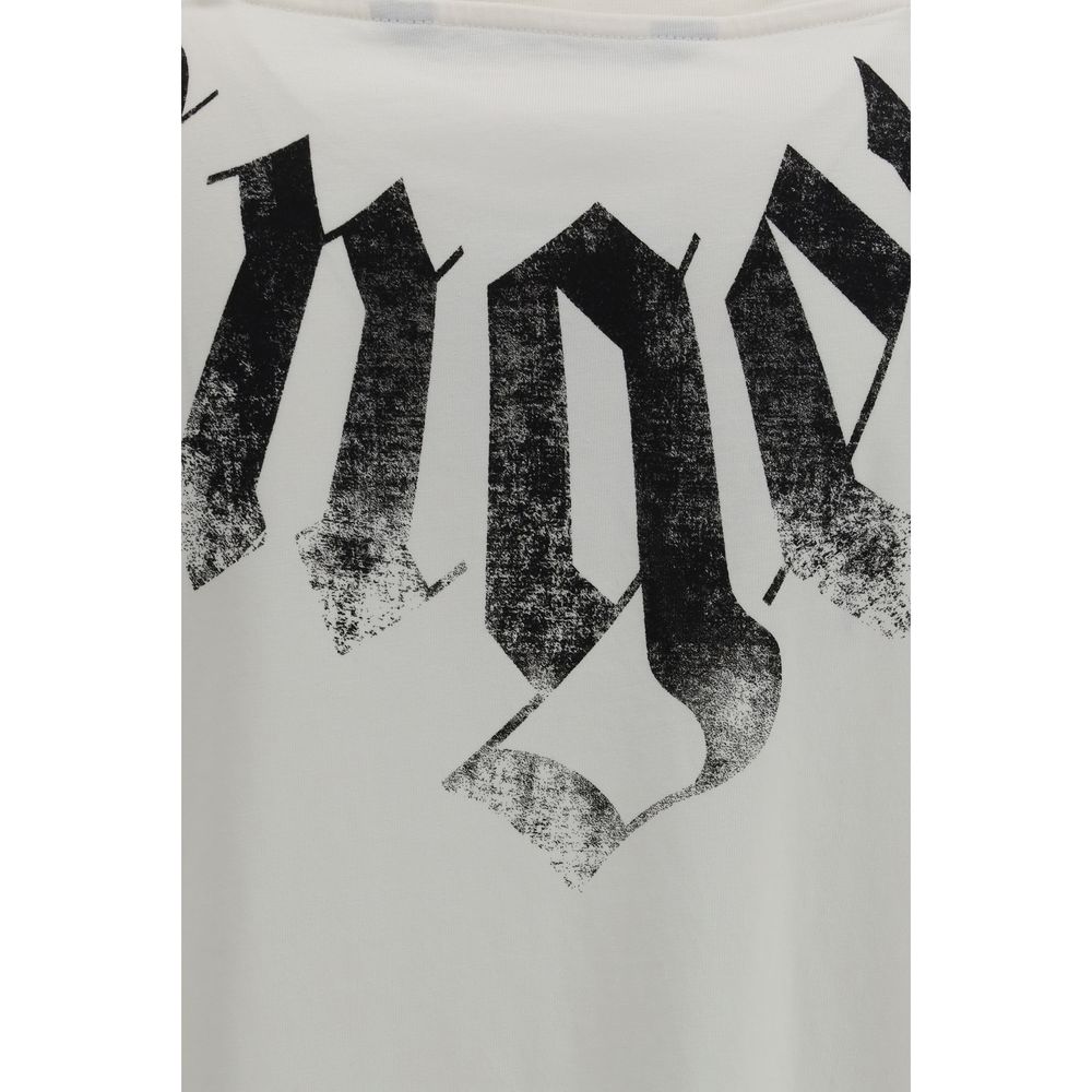Palm Angels Weißes Baumwoll-T-Shirt-3