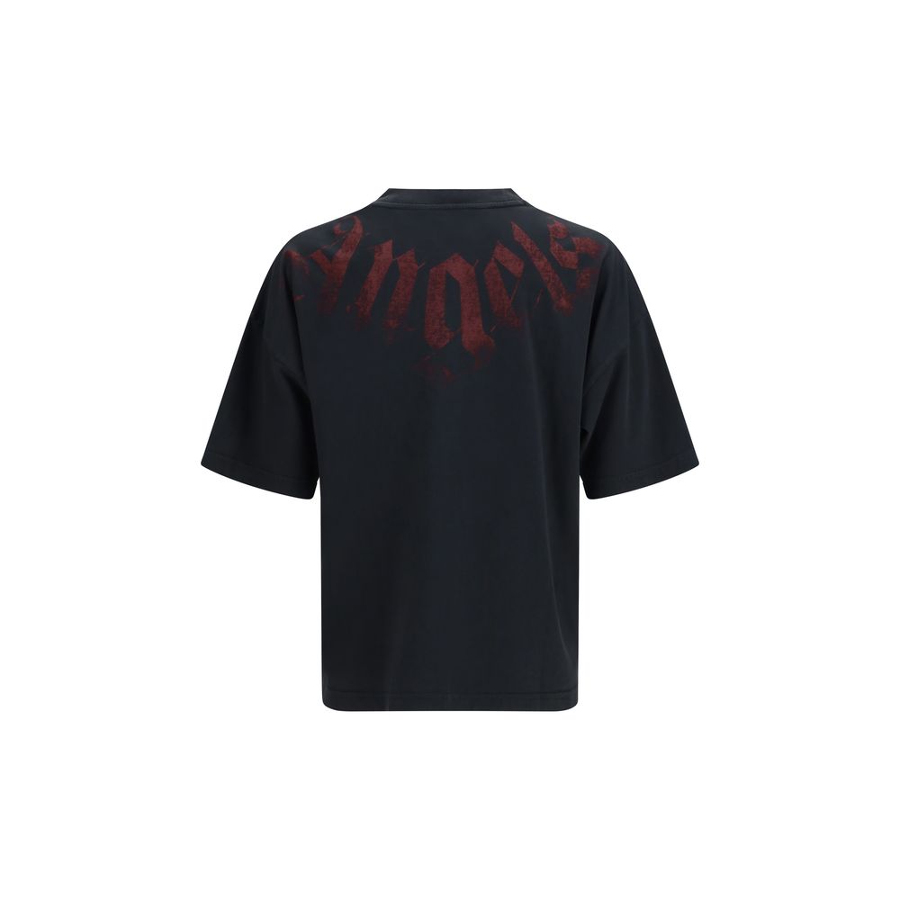 Palm Angels Schwarzes Baumwoll-T-Shirt-2
