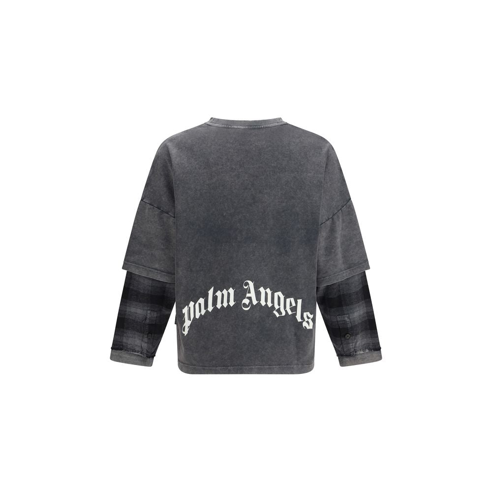 Palm Angels Schwarzes Baumwollhemd-2