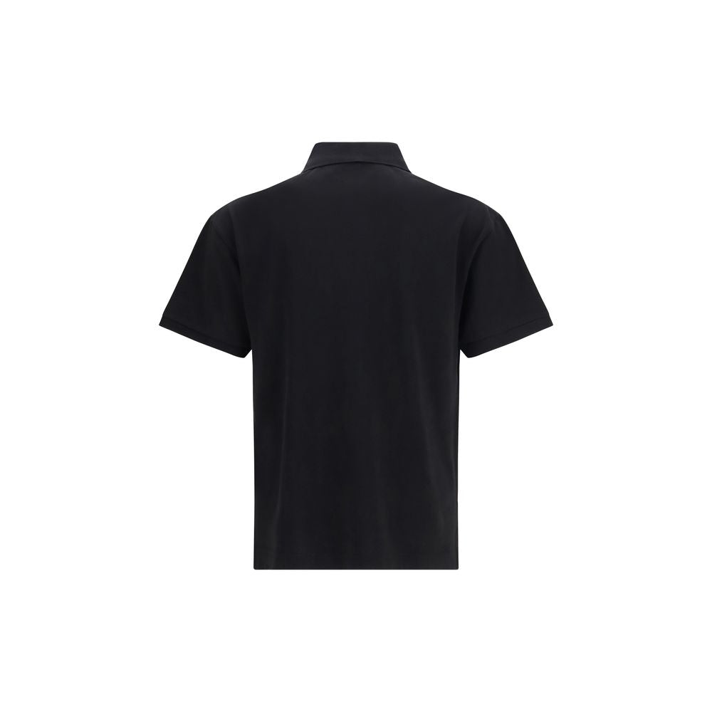Palm Angels Schwarzes Baumwoll-Poloshirt-2