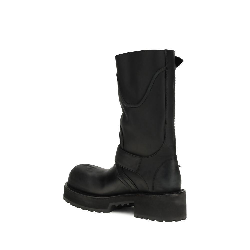 Balenciaga Schwarze Schnürstiefel aus Kalbsleder Bos Taurus-3
