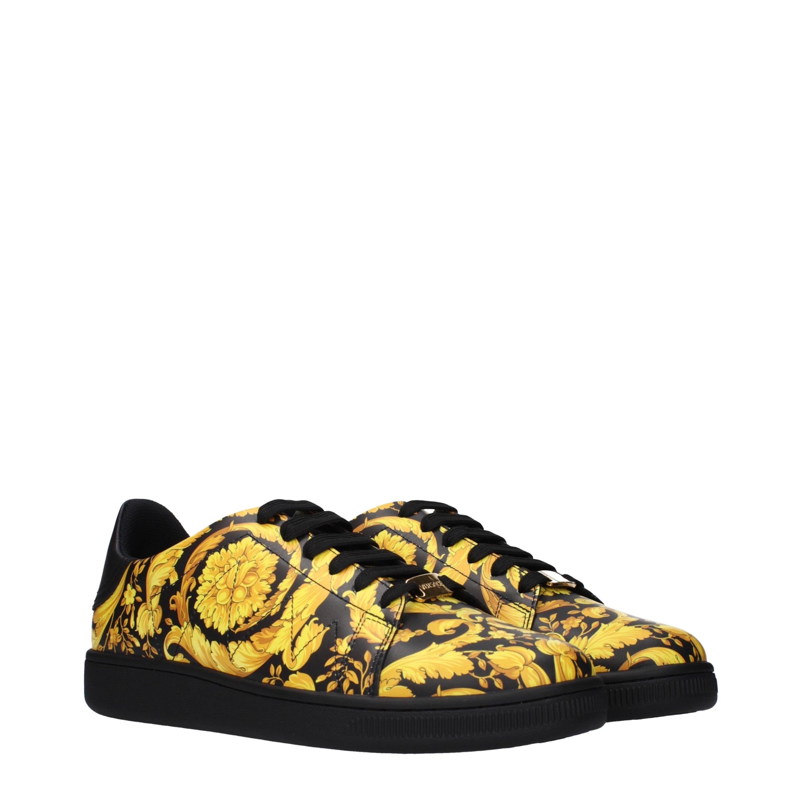 Versace Schwarze Leder Chunky Sneaker-2