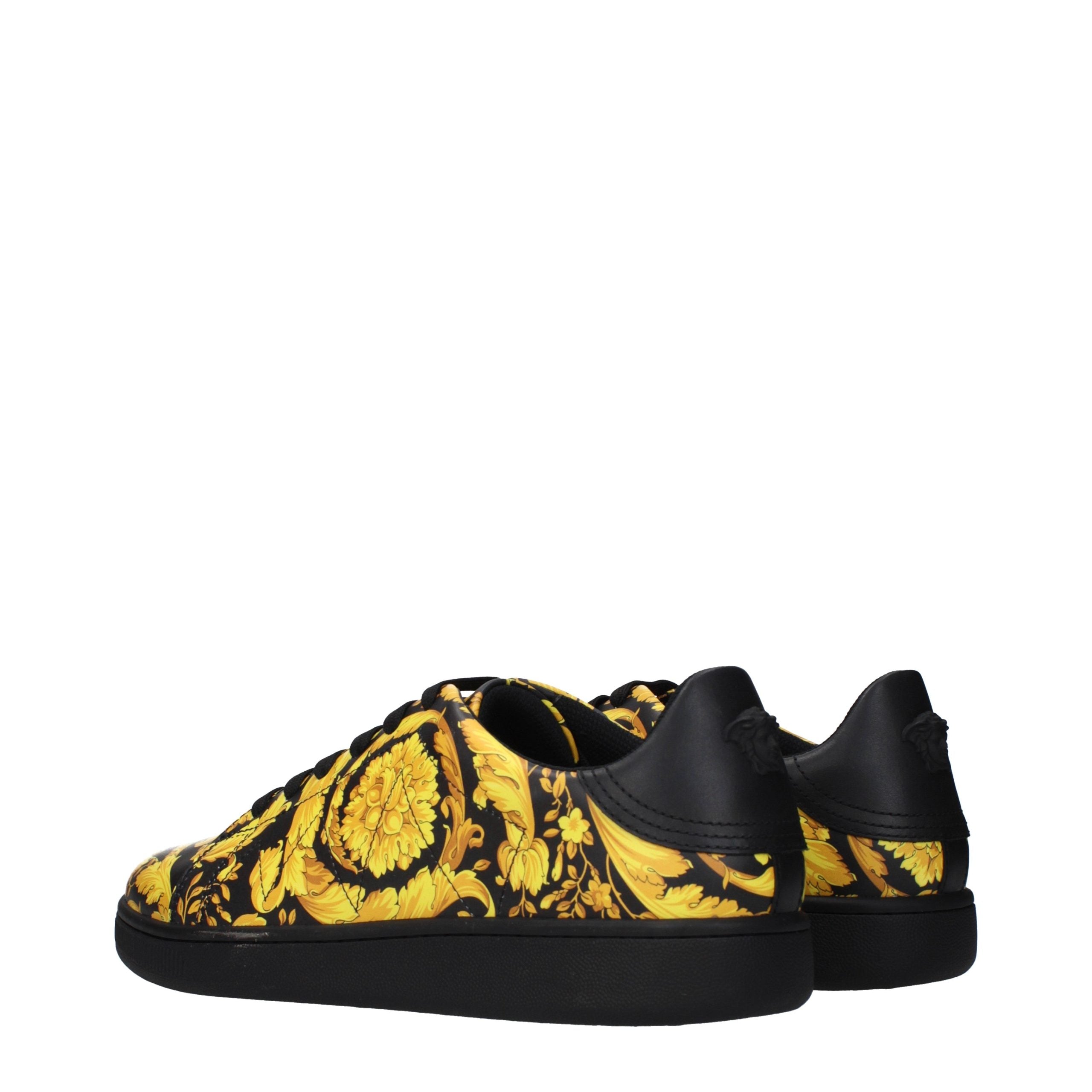 Versace Schwarze Leder Chunky Sneaker-4