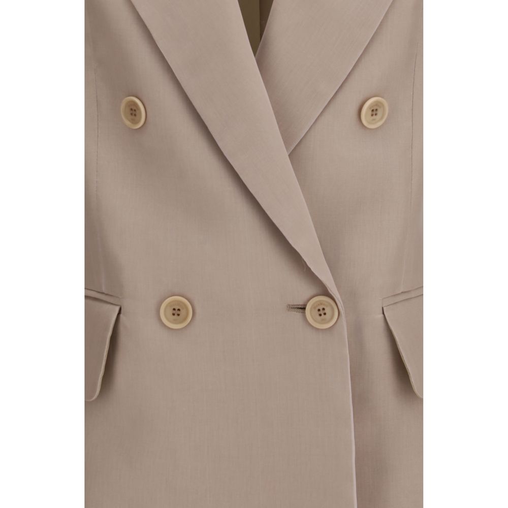Max Mara Beige Seidenkleidung-3