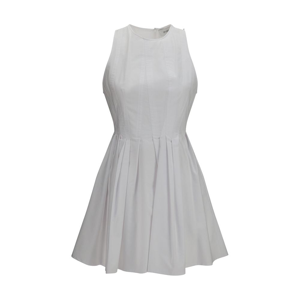 Max Mara Weißes Baumwoll-Freizeitkleid-1