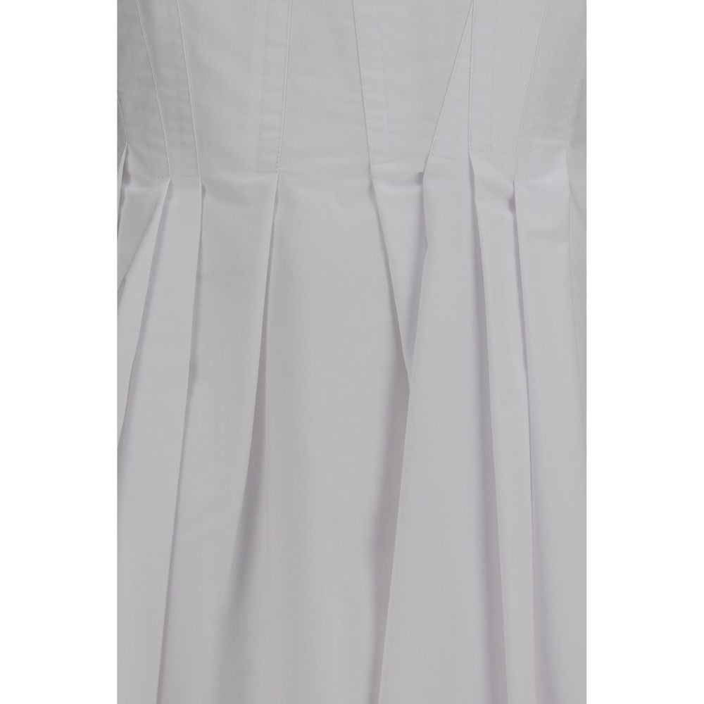 Max Mara Weißes Baumwoll-Freizeitkleid-3