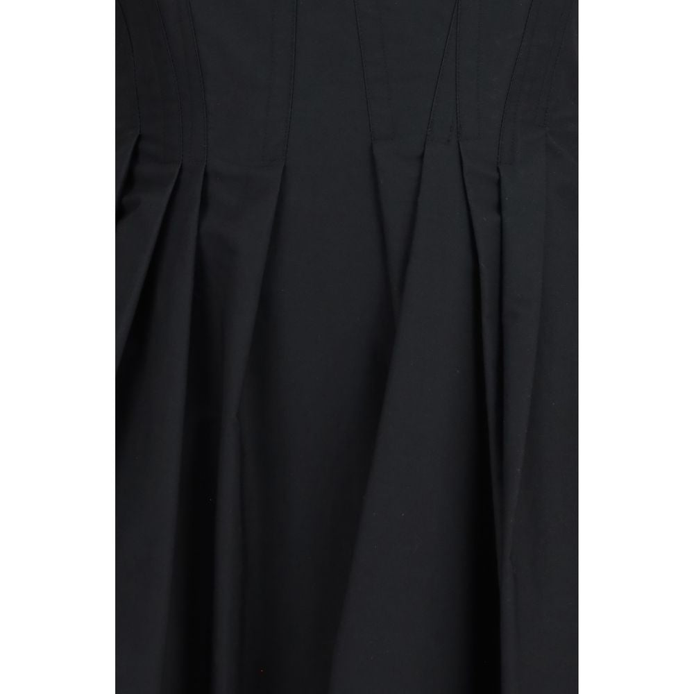 Max Mara Schwarzes Baumwoll-Freizeitkleid-3