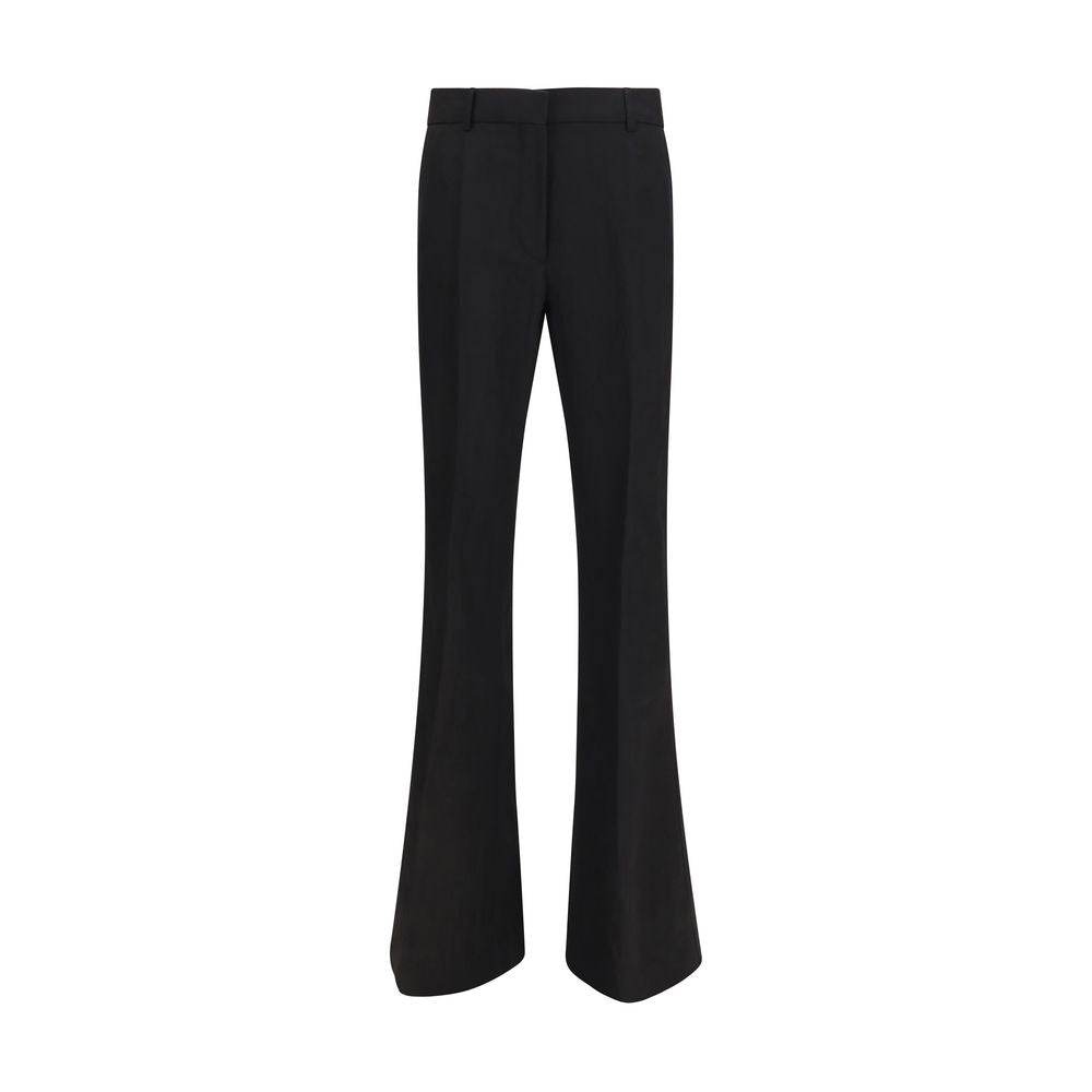 Max Mara Schwarze Viskose Schlaghose-1