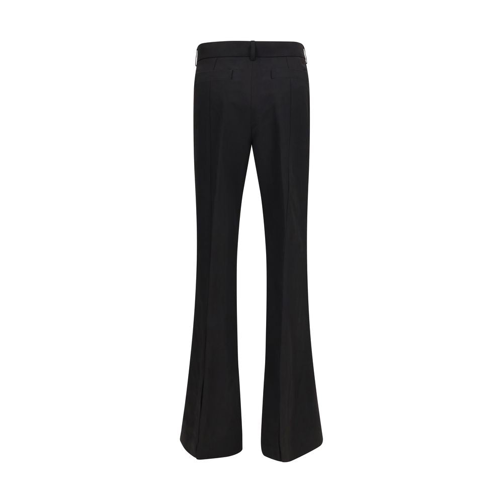 Max Mara Schwarze Viskose Schlaghose-2