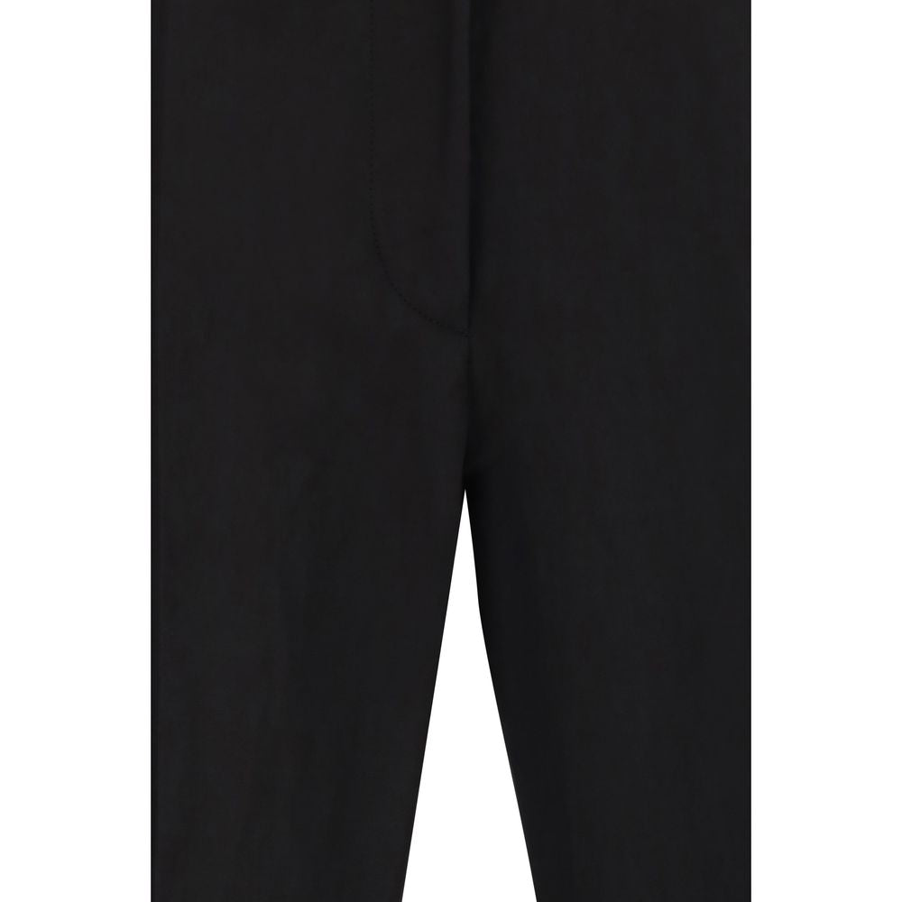 Max Mara Schwarze Viskose Schlaghose-3