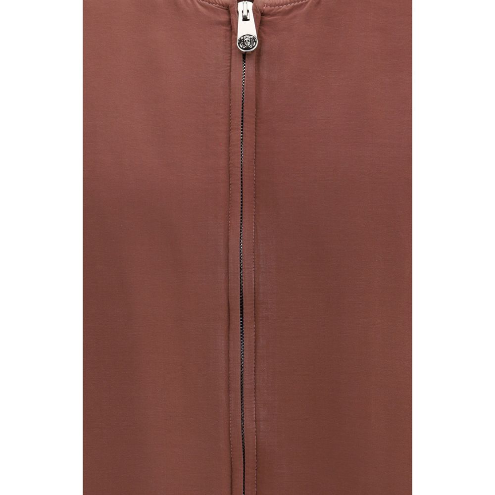 Versace Bordeaux Seiden Bomberjacke-3