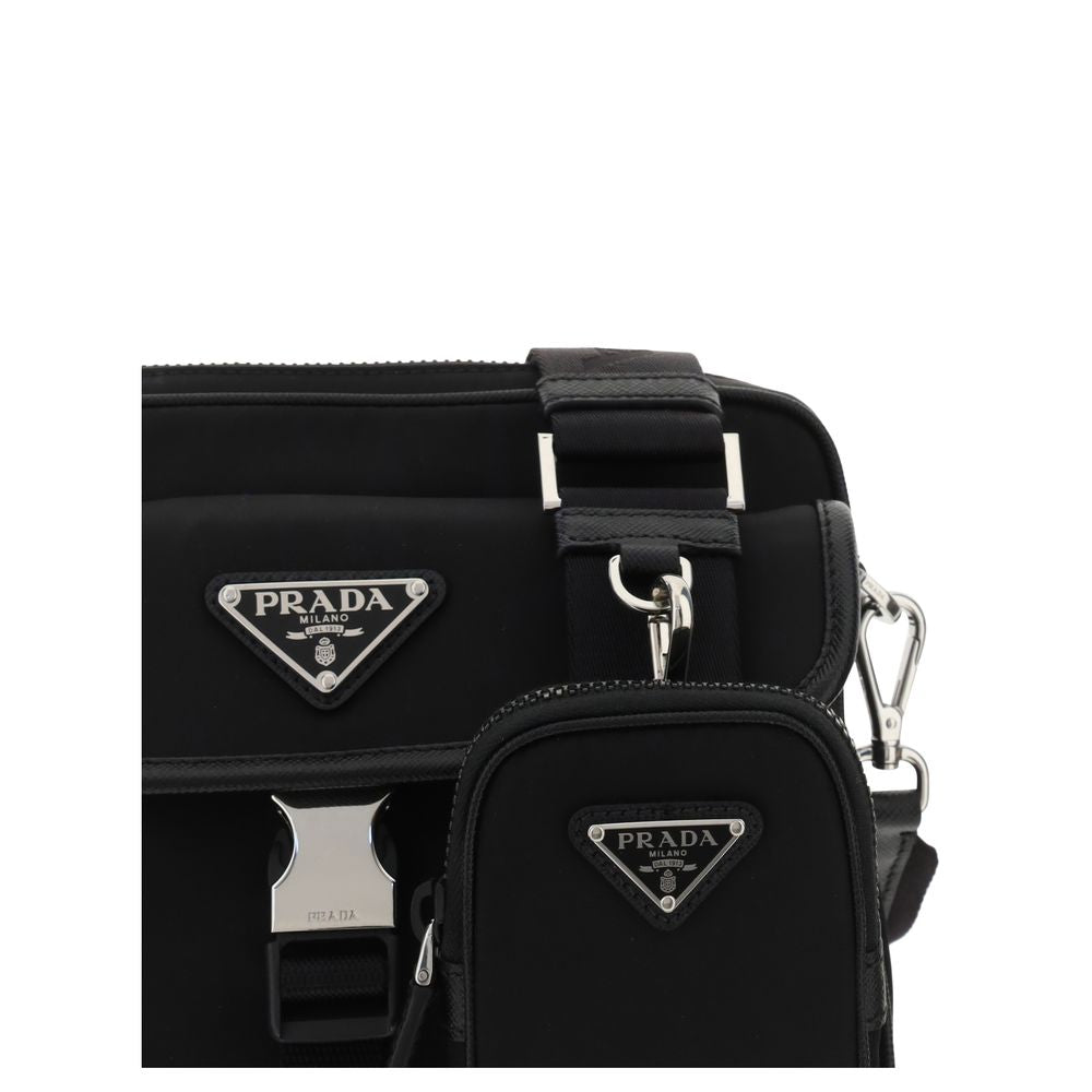 Prada black shoulder bag made from recycled polyamide-4