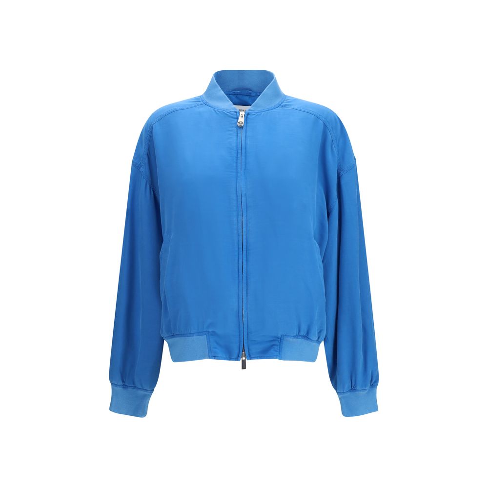 Versace Blaue Seidenkleidung-1