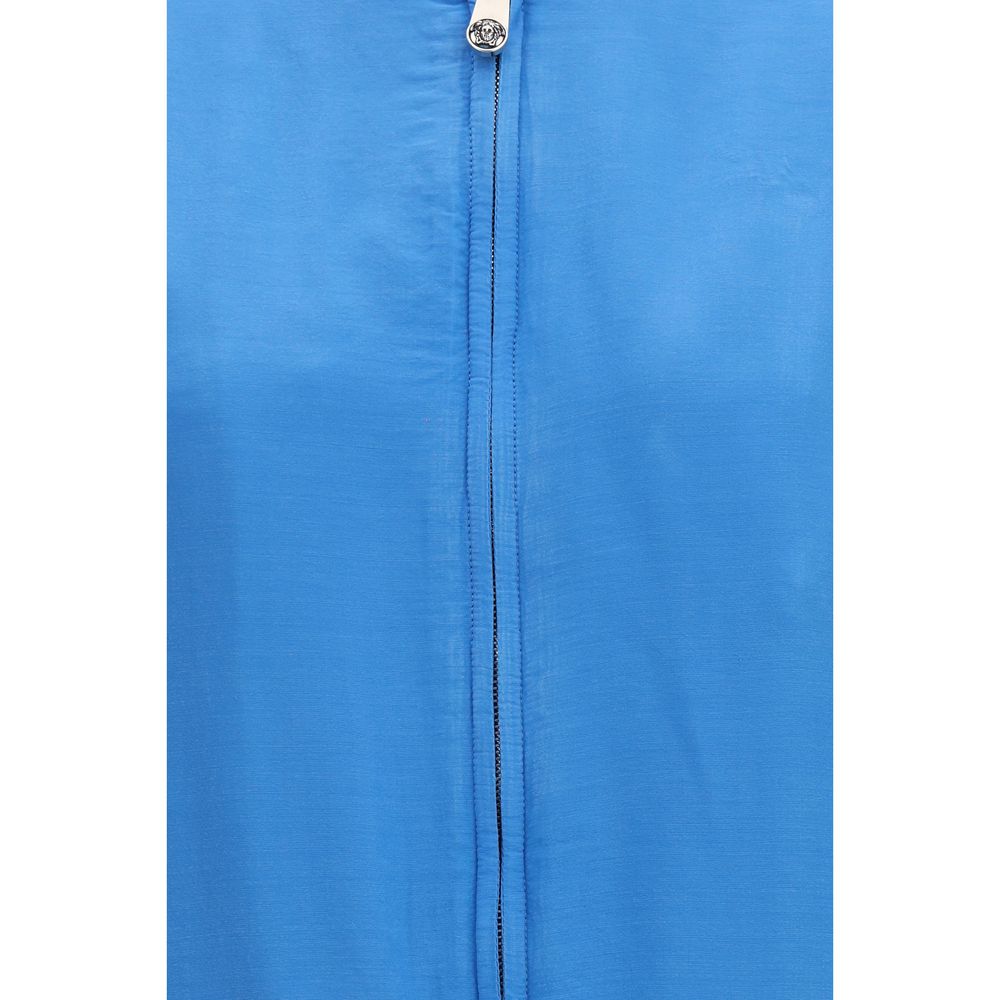 Versace Blaue Seidenkleidung-3