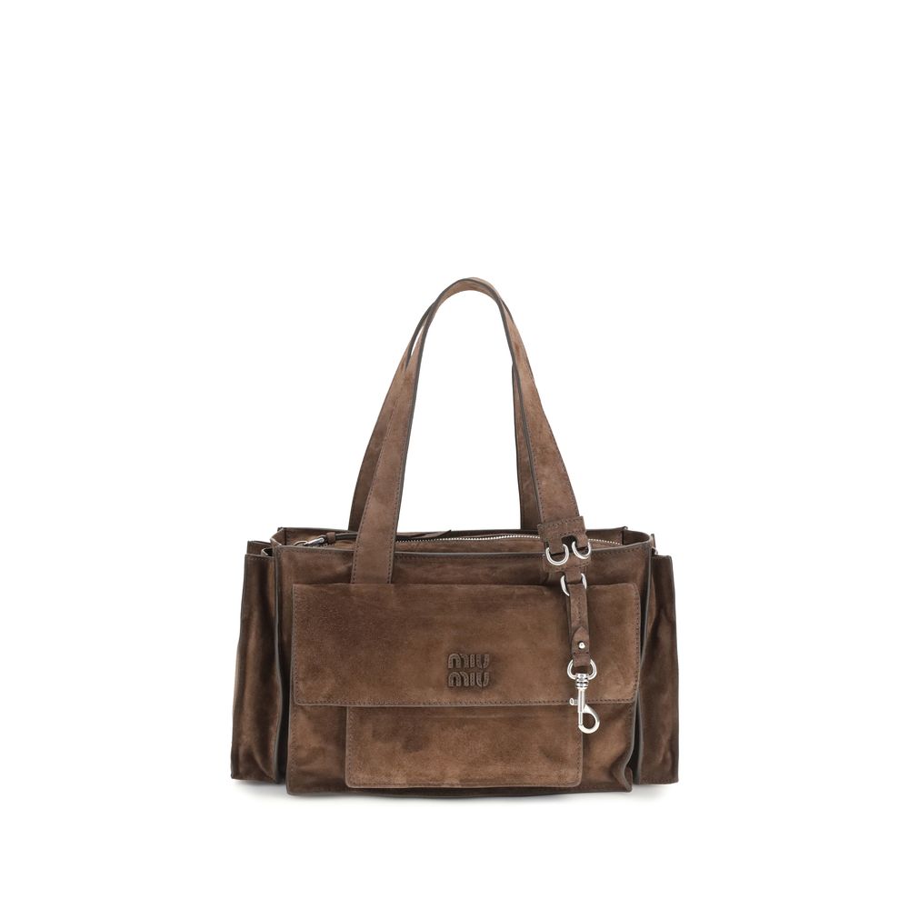 Miu Miu Braune Kalbsleder Bos Taurus Schultertasche-1