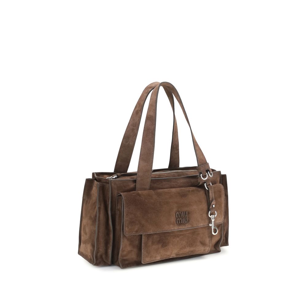 Miu Miu Braune Kalbsleder Bos Taurus Schultertasche-2
