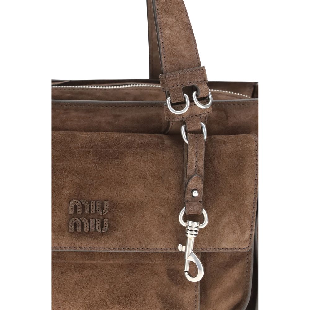 Miu Miu Braune Kalbsleder Bos Taurus Schultertasche-4
