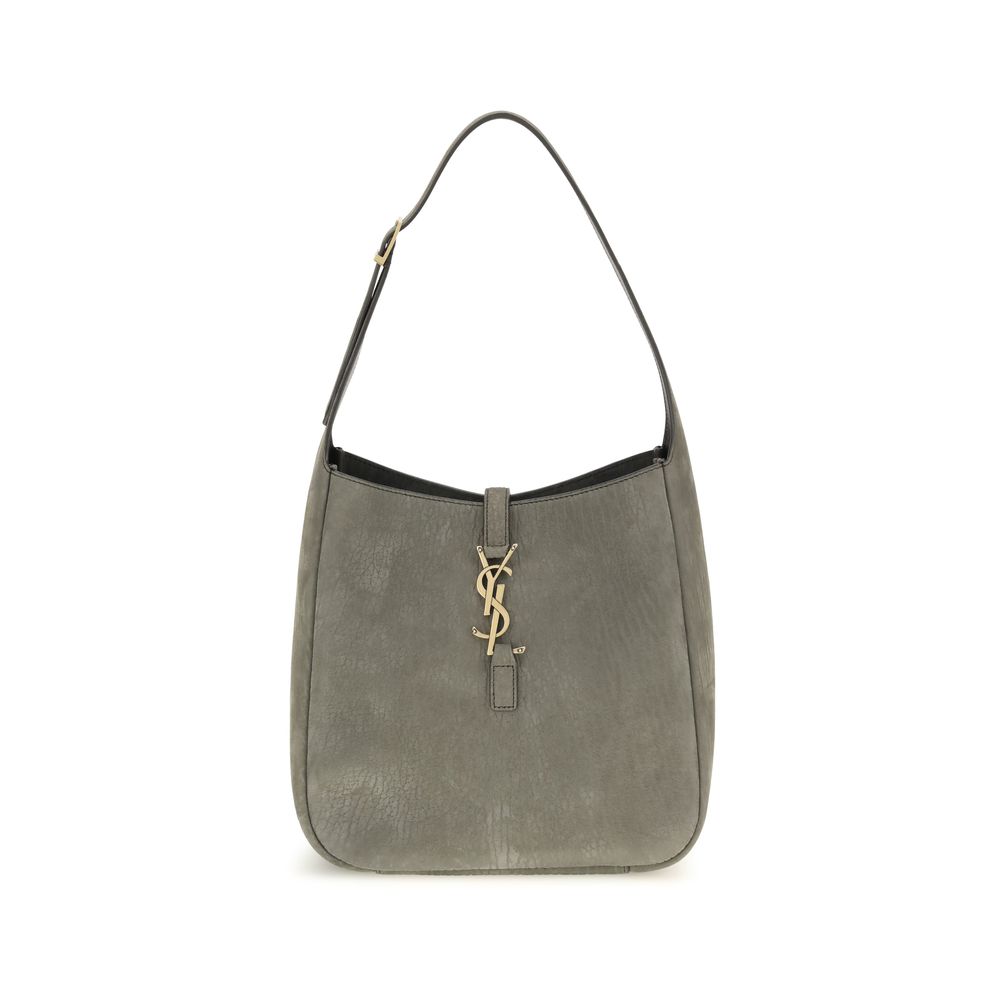 Saint Laurent Graue Bos Taurus Kalbsleder Schultertasche-1