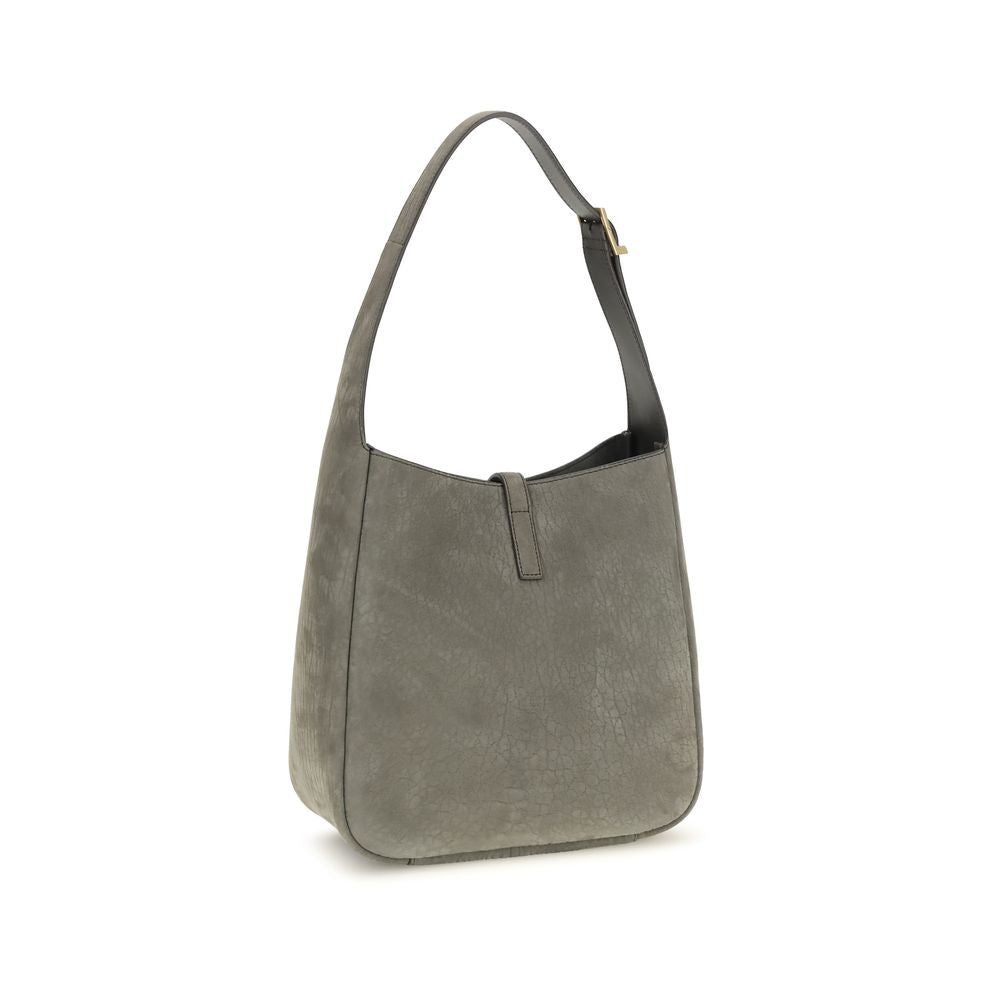 Saint Laurent Graue Bos Taurus Kalbsleder Schultertasche-3