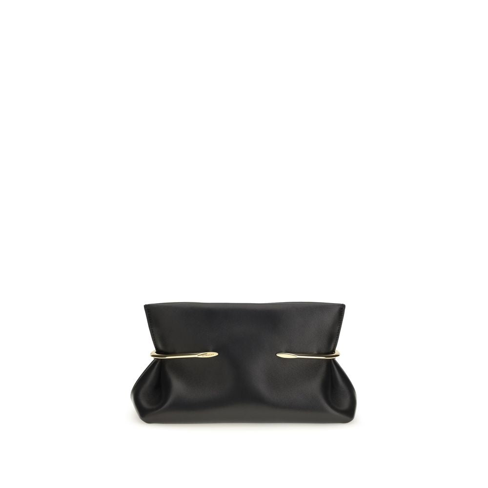 Givenchy Schwarze Clutch aus Nappaleder / Kalbsleder-1