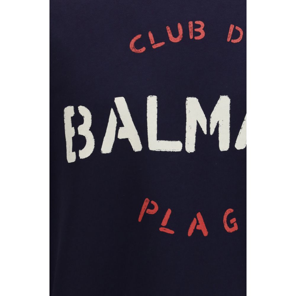 Balmain Blauer Baumwoll-Sweatshirt-3