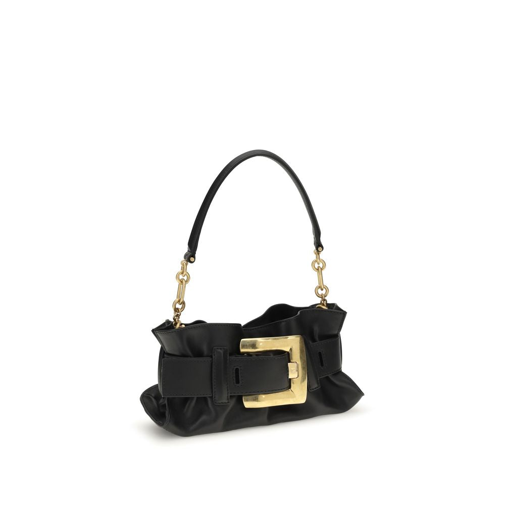 Balmain Black Bos Taurus Calfskin Shoulder Bag-2