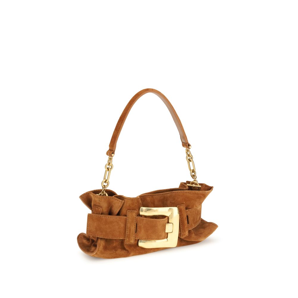 Balmain Beige Calf Leather Bos Taurus Shoulder Bag-2