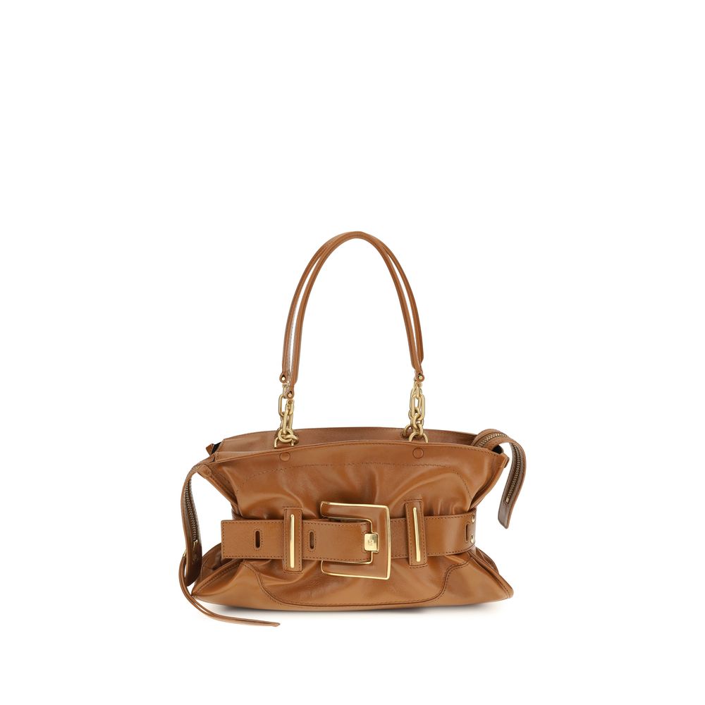 Balmain Brown Calf Leather Bos Taurus Handbag-1