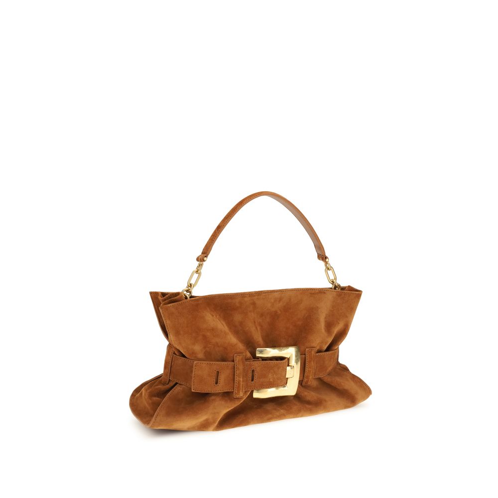 Balmain Brown Calf Leather Bos Taurus Handbag-2