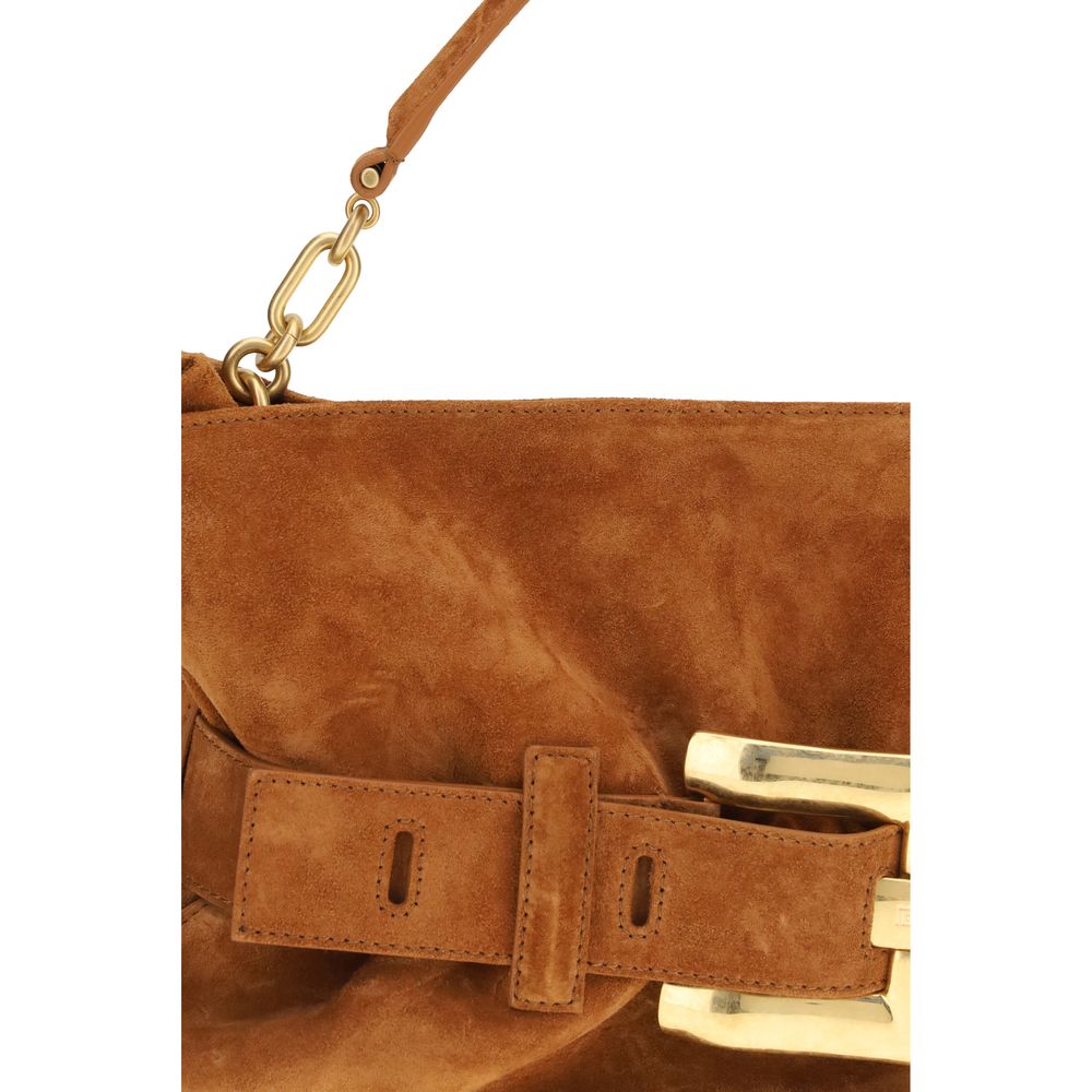 Balmain Brown Calf Leather Bos Taurus Handbag-4