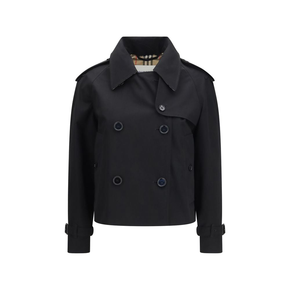 Burberry Black Cotton Trench Coat-1