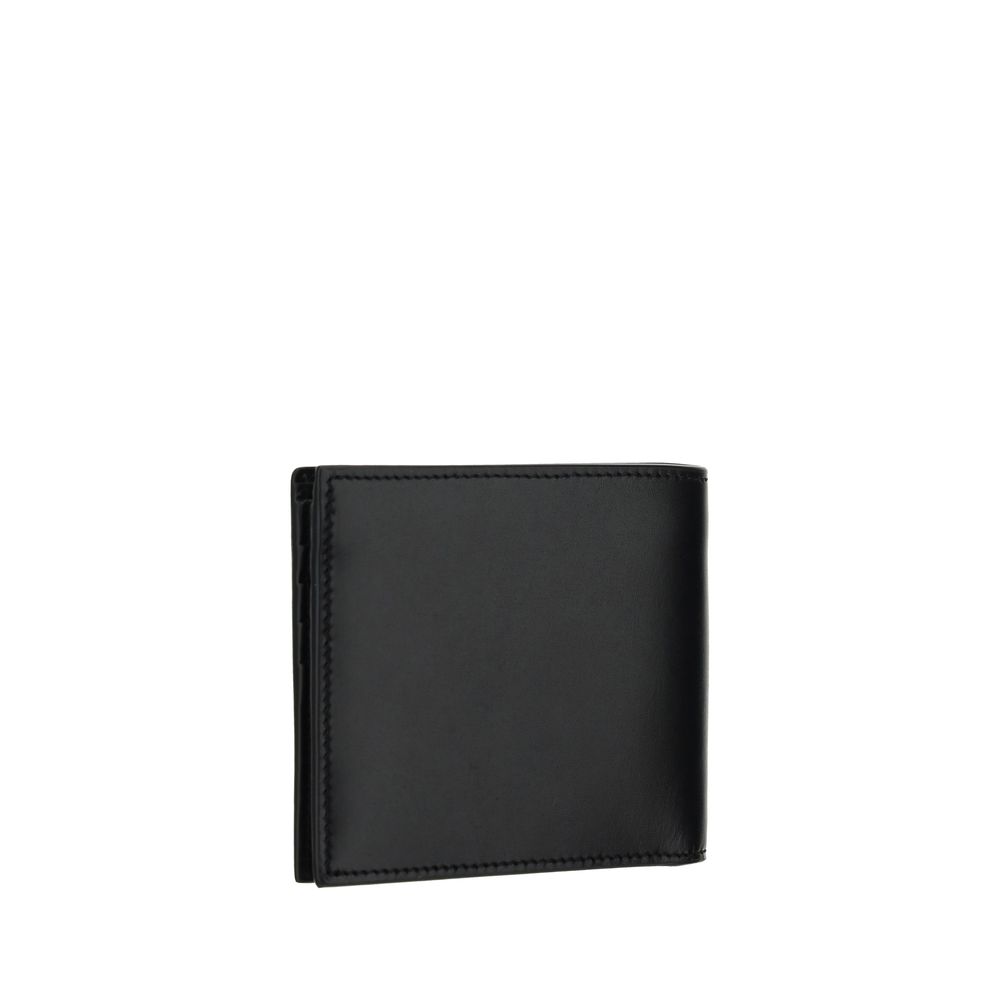 Saint Laurent Schwarzes Kalbsleder Bos Taurus Portemonnaie-2