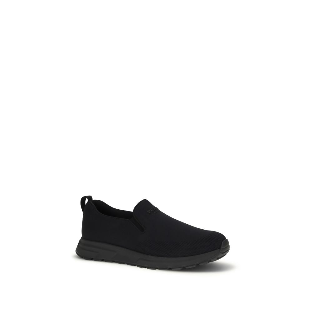 Prada Schwarze Low-Top-Sneaker aus Stoff-2