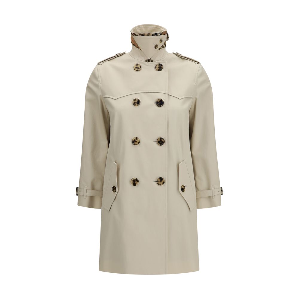 Burberry Beige Cotton Trench Coat-1
